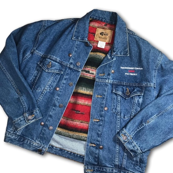 Vintage Other - Vintage Denim Snap in Blanket Lined Jean Jacket M
